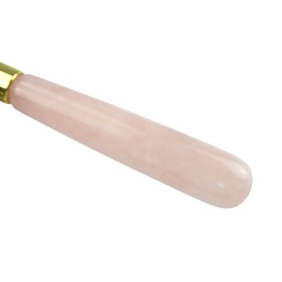 Strumento di massaggio facciale 100% Quarzo Rosa Naturale Gua Sha Jade Roller per la cura della pelle e massaggi