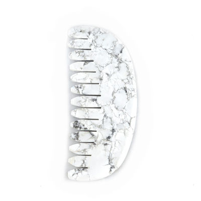 Riduci senza sforzo la tensione del cuoio capelluto con Natura White Turquoise Jade Hair Comb Gua Sha Tools