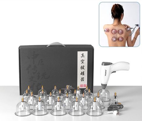 24 pezzi Set Guasha elettrico Cupping massaggiatore di aspirazione per massaggio muscolare del corpo Meridiano trattamento strumento di rilassamento