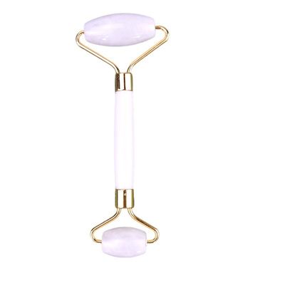Roller naturale di giada bianca Guasha Massaggiatore di bellezza facciale Strumenti di massaggio facciale Gua Sha Anti-invecchiamento Logo personalizzato per massaggio facciale