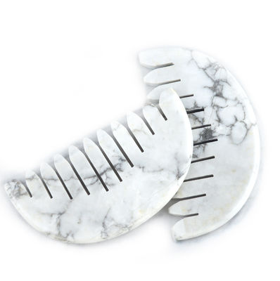 Riduci senza sforzo la tensione del cuoio capelluto con Natura White Turquoise Jade Hair Comb Gua Sha Tools