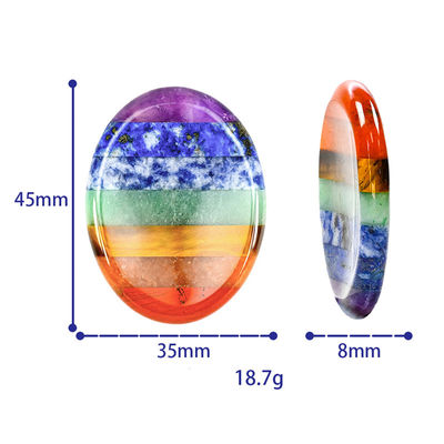 Balancing Chakra Essential Natural Worry Stone Finger Massage Tool con dimensioni di 45*35*8mm e certificato ISO9001