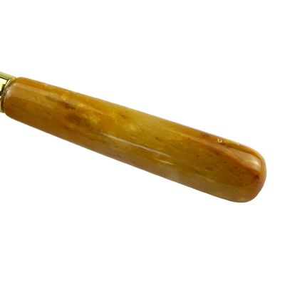 Attrezzature per il massaggio facciale Giallo Giada Naturale Guasha Roller Faciale Per Massaggio Strumenti di Bellezza