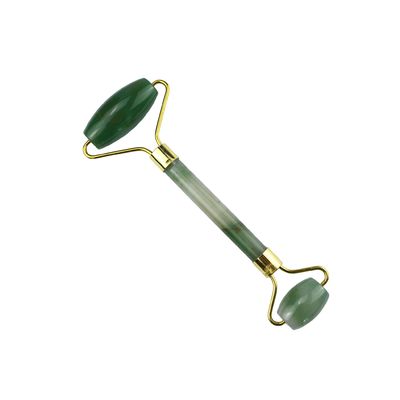 Attrezzature per massaggi facciali Verde Aventurine Gua Sha Jade Roller Stone Guasha Roller per massaggiare il viso
