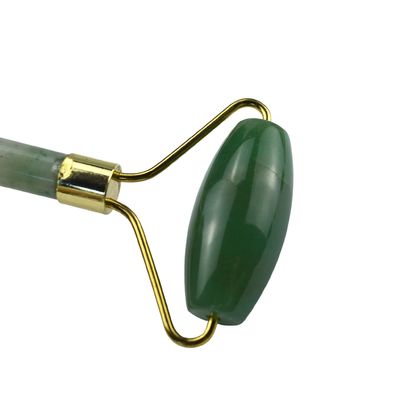 Attrezzature per massaggi facciali Verde Aventurine Gua Sha Jade Roller Stone Guasha Roller per massaggiare il viso