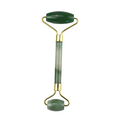 Attrezzature per massaggi facciali Verde Aventurine Gua Sha Jade Roller Stone Guasha Roller per massaggiare il viso