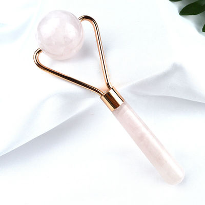 Rose Quartz Facial Ice Roller Guasha 100% naturale cristallo Gua Sha massaggiatore per la bellezza rosa strumento di massaggio del viso rosa cristallo