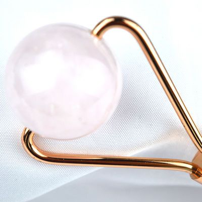 Rose Quartz Facial Ice Roller Guasha 100% naturale cristallo Gua Sha massaggiatore per la bellezza rosa strumento di massaggio del viso rosa cristallo
