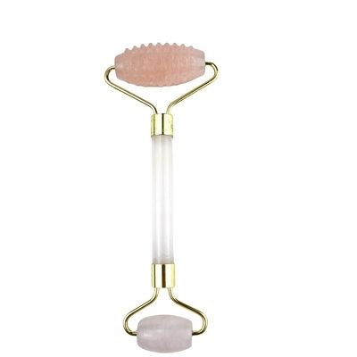 Massaggio muscolare Massaggiatore facciale 2024 Rose Quartz Naturale Jade Roller Gua Sha Strumenti con Logo personalizzato