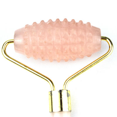 Massaggio muscolare Massaggiatore facciale 2024 Rose Quartz Naturale Jade Roller Gua Sha Strumenti con Logo personalizzato