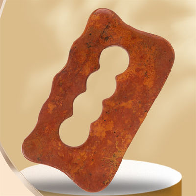 Natural Red Bian Stone Scraping Board Massaggio corpo intero Strumento Gua Sha per rilassamento muscolare manuale del corpo e sollievo dallo stress