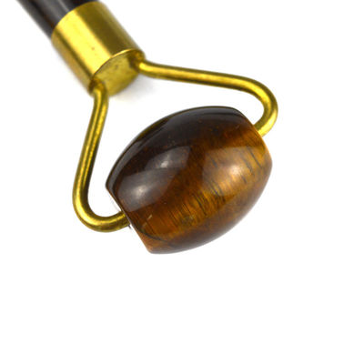 Strumento di massaggio facciale 100% naturale stretta per gli occhi Giada Gua Sha Roller per il viso per stringere l'area degli occhi