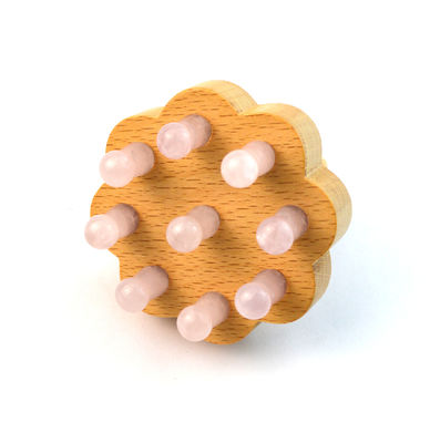 Massaggio Rose Quartz Scalp Comb Head Hair Care Giada Massaggiatore Spazzola Capelli Massaggio Corporeo Attrezzature per Massaggio Capello Rilassante