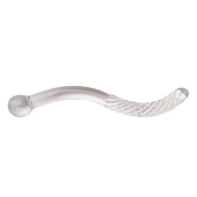 Tecnica intagliata 250mm Cristallo vetro Dildo massaggio bacchetta per donne Yoni bacchetta bastone stile Feng Shui Logo personalizzato