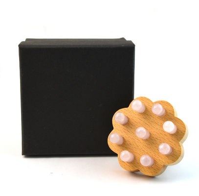 Massaggio Rose Quartz Scalp Comb Head Hair Care Giada Massaggiatore Spazzola Capelli Massaggio Corporeo Attrezzature per Massaggio Capello Rilassante