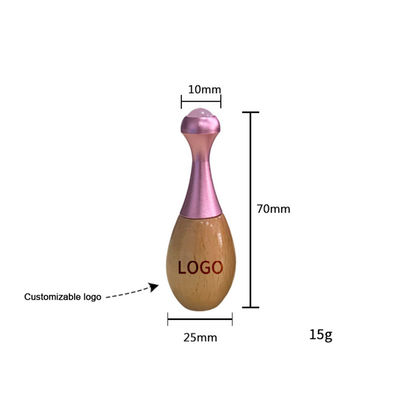 Manico di legno Jade Massage Roller Facial Gua Sha Massage Stick e Strumenti per la cura degli occhi per promuovere l'assorbimento della crema per gli occhi