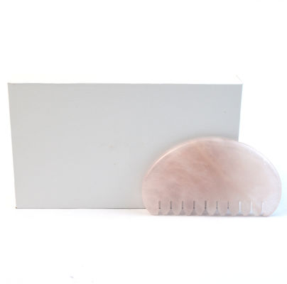 Massaggiatore Faciale Naturale Rosa Quarzo Giada pettine Capelli Gua Sha Strumenti Giada Massaggiatore Scalpo Per Massaggio Terapia Capo Alleviare la Tensione Scalp