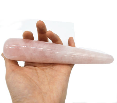 Rose Quartz Dildo Massage Wand Massaggio sessuale Wand donne Yoni Wand