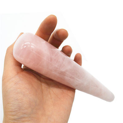 Rose Quartz Dildo Massage Wand Massaggio sessuale Wand donne Yoni Wand