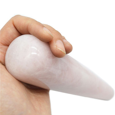 Rose Quartz Dildo Massage Wand Massaggio sessuale Wand donne Yoni Wand