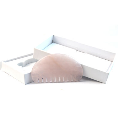 Massaggiatore Faciale Naturale Rosa Quarzo Giada pettine Capelli Gua Sha Strumenti Giada Massaggiatore Scalpo Per Massaggio Terapia Capo Alleviare la Tensione Scalp