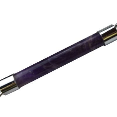 Prodotto di tendenza del massaggio muscolare 2024 Natural Amethyst Facial Roller Guasha 100% Natural Jade Massager For Face Massage Products Beauty Tools