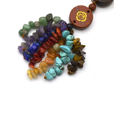 7 pietre del chakra guarigione cristallo palma di tasca pietra Reiki Balancing Pendente per l'equilibrio e l'armonia