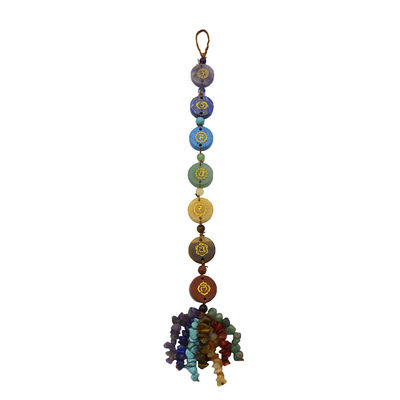7 pietre del chakra guarigione cristallo palma di tasca pietra Reiki Balancing Pendente per l'equilibrio e l'armonia