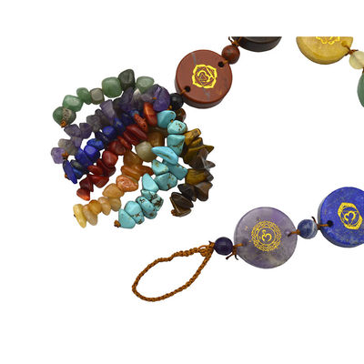 7 pietre del chakra guarigione cristallo palma di tasca pietra Reiki Balancing Pendente per l'equilibrio e l'armonia
