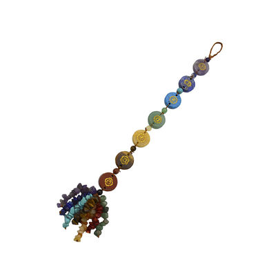 7 pietre del chakra guarigione cristallo palma di tasca pietra Reiki Balancing Pendente per l'equilibrio e l'armonia