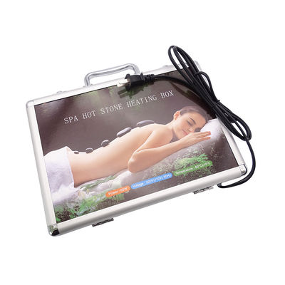 220V 110V Personal Health Care Hot Massage Stone Set con scatola di riscaldamento in alluminio e 16pcs Basalt Energy Stones