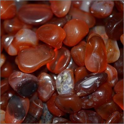 Agate rosso cristallino naturale lucidato pietre di ghiaia per Feng Shui