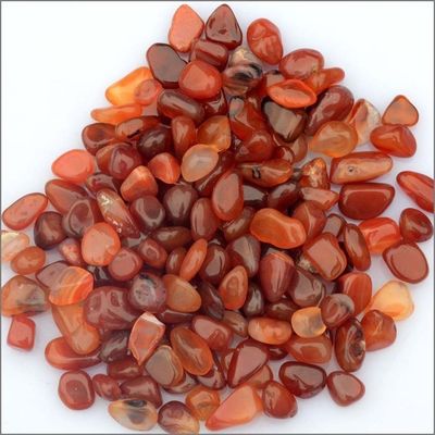 Agate rosso cristallino naturale lucidato pietre di ghiaia per Feng Shui