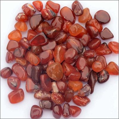 Agate rosso cristallino naturale lucidato pietre di ghiaia per Feng Shui