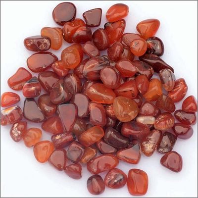 Agate rosso cristallino naturale lucidato pietre di ghiaia per Feng Shui