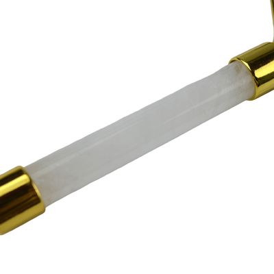 Strumento di massaggio del viso anti rughe Ametista naturale Guasha Roller con Giada senza rumore