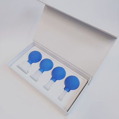Rimuovere l'umidità e alleviare il dolore 4 pezzi di vetro Cupping Set per faccia pelle schiena Massaggio muscolare spalla