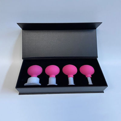 Rimuovere l'umidità e alleviare il dolore 4 pezzi di vetro Cupping Set per faccia pelle schiena Massaggio muscolare spalla