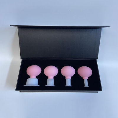 Rimuovere l'umidità e alleviare il dolore 4 pezzi di vetro Cupping Set per faccia pelle schiena Massaggio muscolare spalla