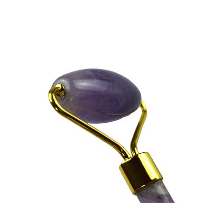 Guasha Massaggio Facciale Naturale Con Righe Ametista Gua Sha per Faccia Occhio Collo Corpo Disponibile Logo personalizzato
