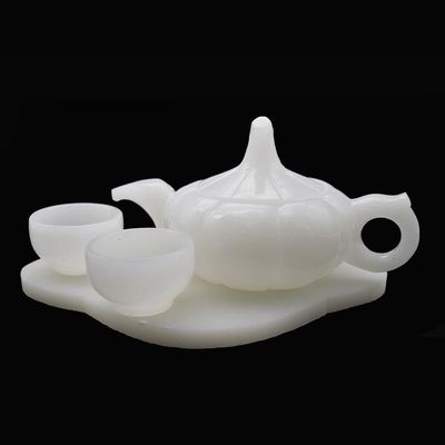 Artigianato di scultura in giada bianca in stile cinese per la decorazione domestica di alta classe