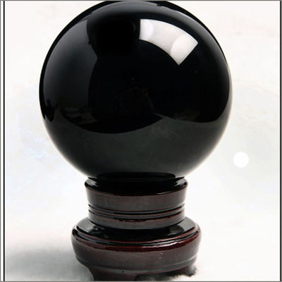 Ossidiano nero naturale Sfera pietra di guarigione con proprietà palla globo grande sfera di cristallo