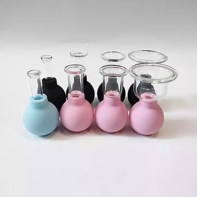 15/25/35/55mm 4 pezzi di vetro di silicone Cupping Facial Suction Set per massaggio con aspirazione a vuoto sugli occhi viso e corpo