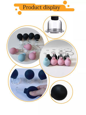 15/25/35/55mm 4 pezzi di vetro di silicone Cupping Facial Suction Set per massaggio con aspirazione a vuoto sugli occhi viso e corpo