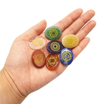 7 Chakra Stone set Reiki Cristalli Chakra Stone per il supporto alla guarigione taglia personalizzata OEM
