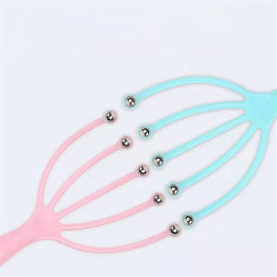 Blu/Pink Five Claw Head Massager Palla d'acciaio per massaggi di rilassamento del cuoio capelluto Strumenti di massaggio 100g Per alleviare il mal di testa Strumenti di dragaggio per meridiani