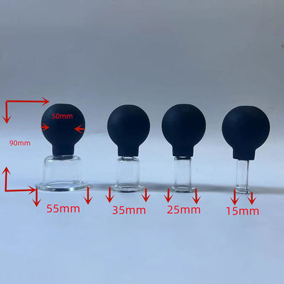 Set di 4 tazze di terapia medica Occhiali da vuoto in silicone per anti cellulite e massaggio facciale