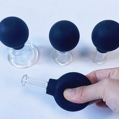 Set di 4 tazze di terapia medica Occhiali da vuoto in silicone per anti cellulite e massaggio facciale