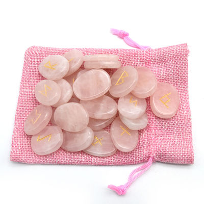 Pietra caduta a forma di rosa quarzo pietra di divinazione pietra preziosa pietre rune con tema fatale