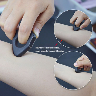2 dimensioni Anello per massaggiare i piedi in legno di sandale Set di pedicure Acupoint Stick Massaggiatore di suola di legno con funzione musicale